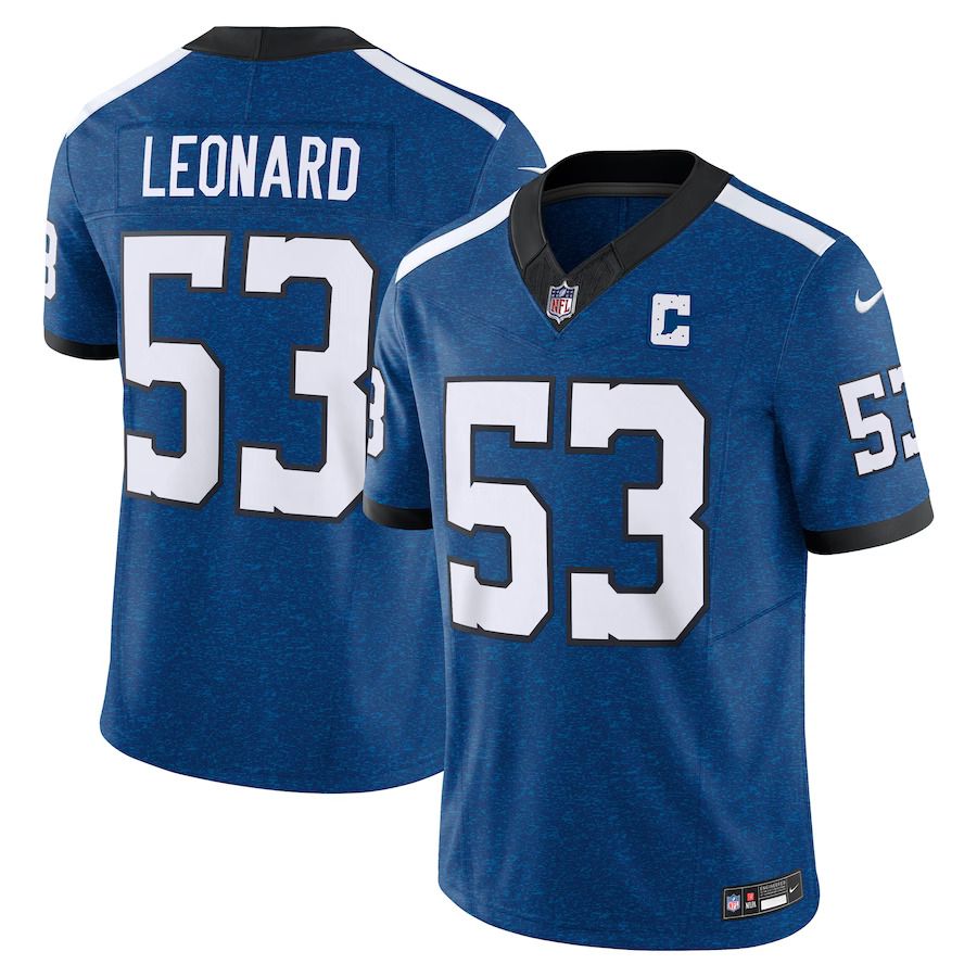 Men Indianapolis Colts #53 Shaquille Leonard Nike Royal Indiana Nights Alternate Vapor F.U.S.E. Limited NFL Jersey->indianapolis colts->NFL Jersey